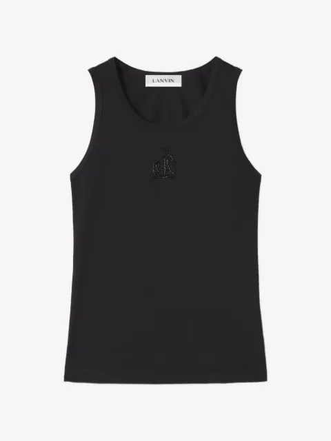 Lanvin top con ribete de cuentas