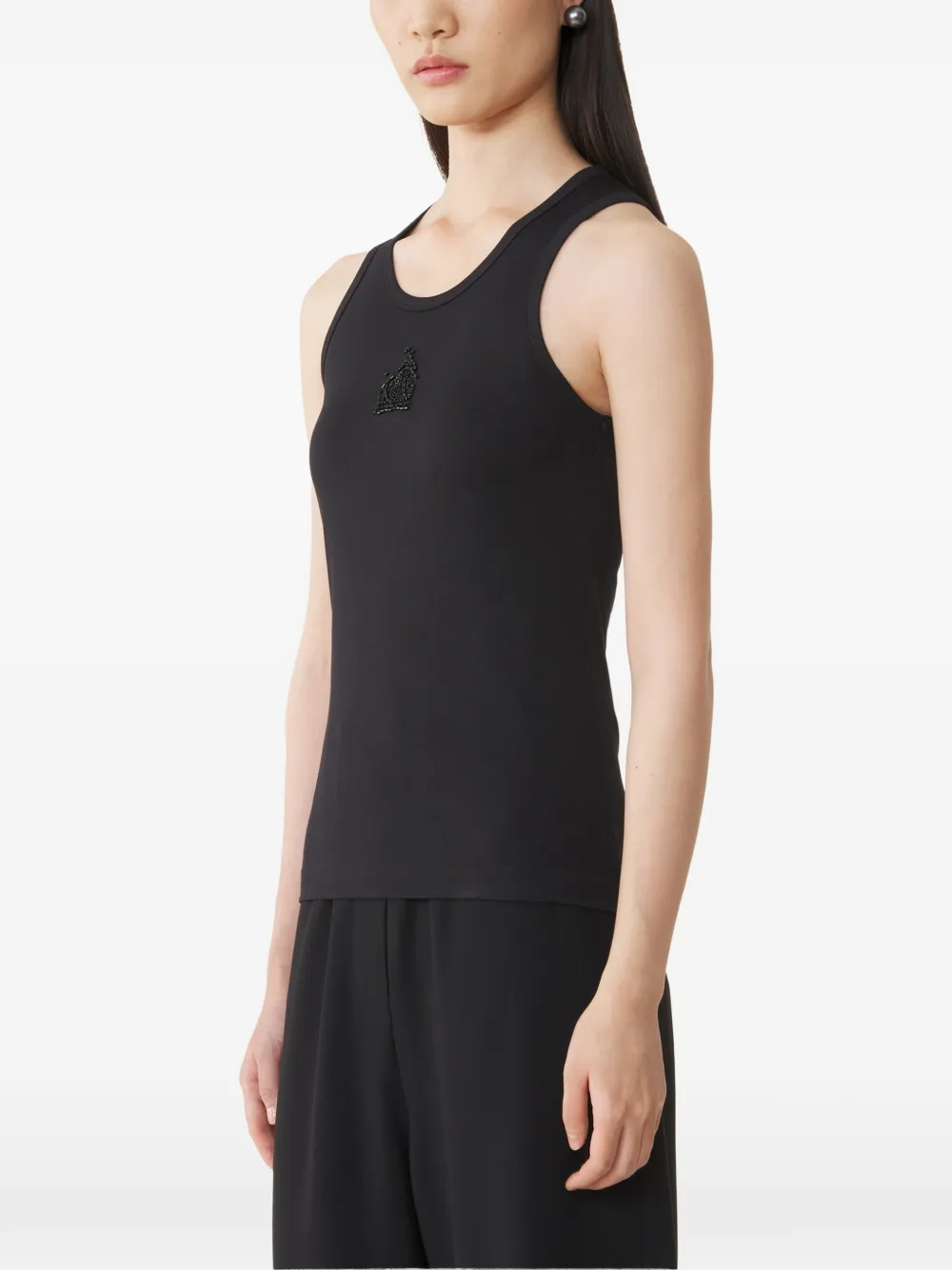 Lanvin Mother and Daughter tanktop verfraaid met kralen Zwart