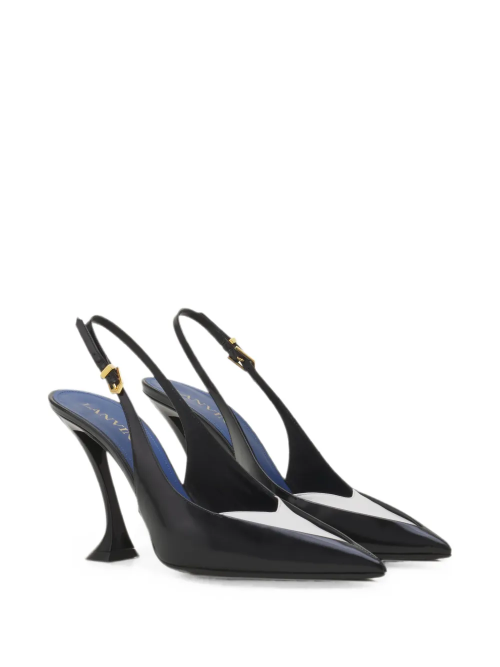 Lanvin Serenade leren slingback pumps Zwart