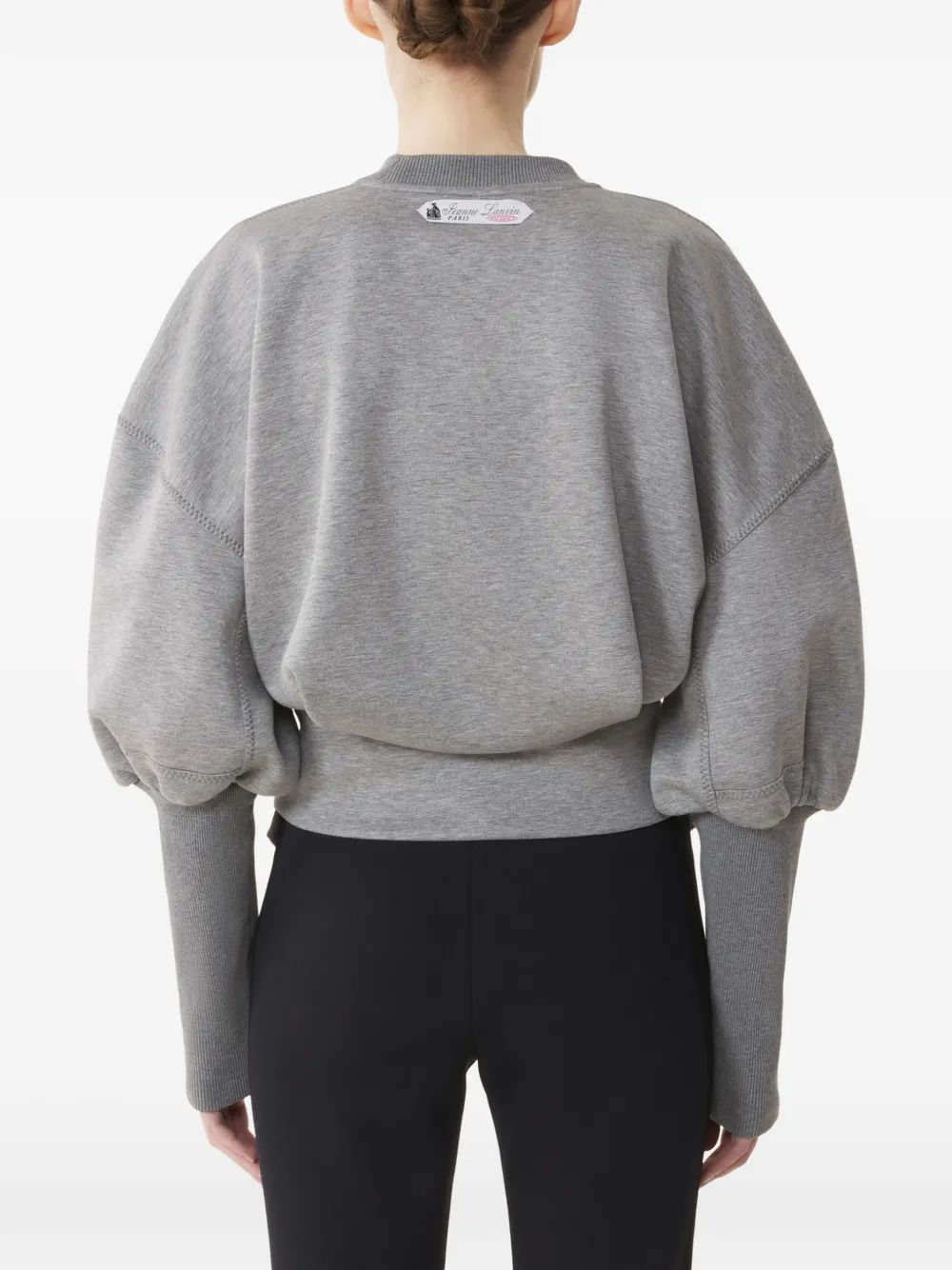Lanvin Sweater van dubbelzijdig jersey met ceintuur Grijs