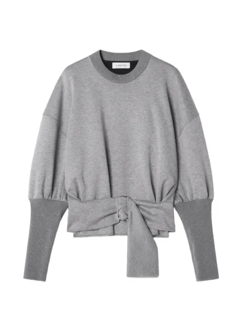 Lanvin sweat à taille ceinturée en jersey double face