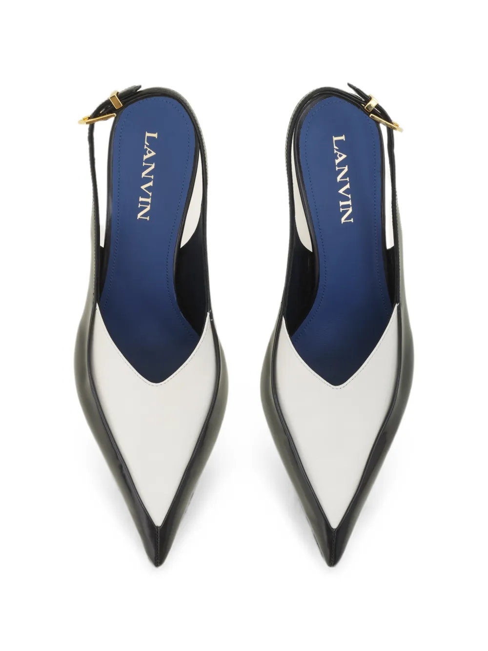 Lanvin Serenade leren slingback pumps Zwart