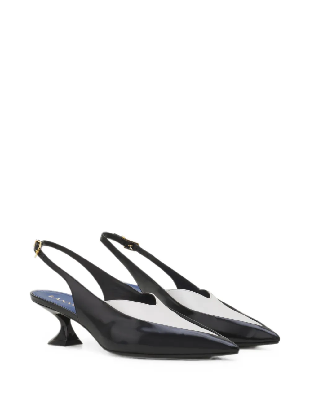 Lanvin Serenade leren slingback pumps Zwart