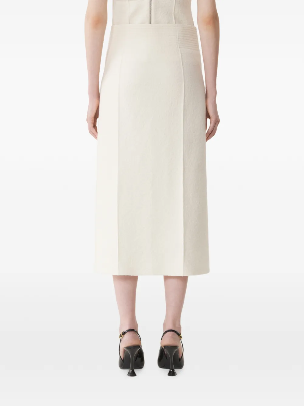 Lanvin Gebreide katoenen rok met franje Wit