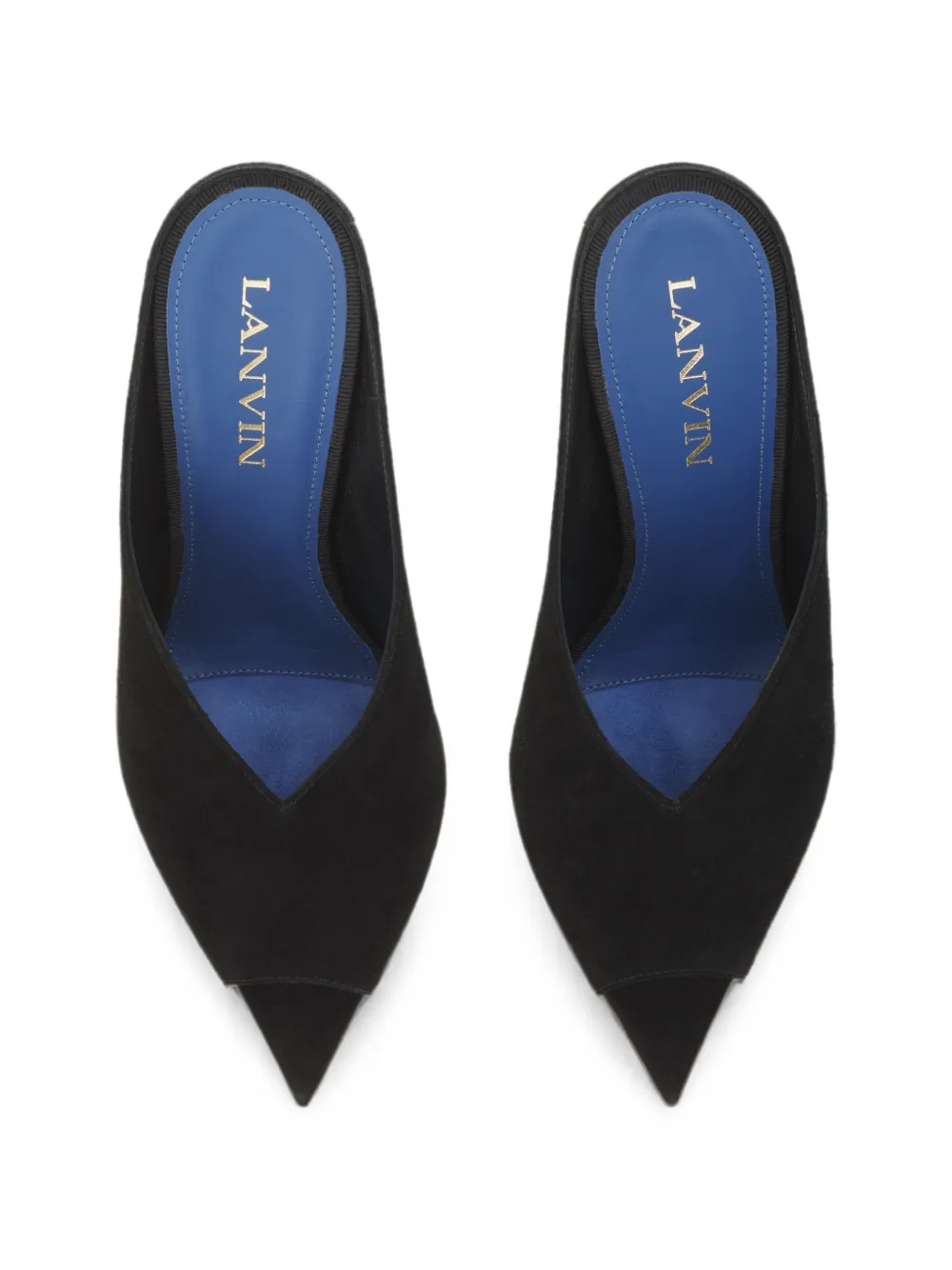 Lanvin Midnight Step suède muiltjes Zwart