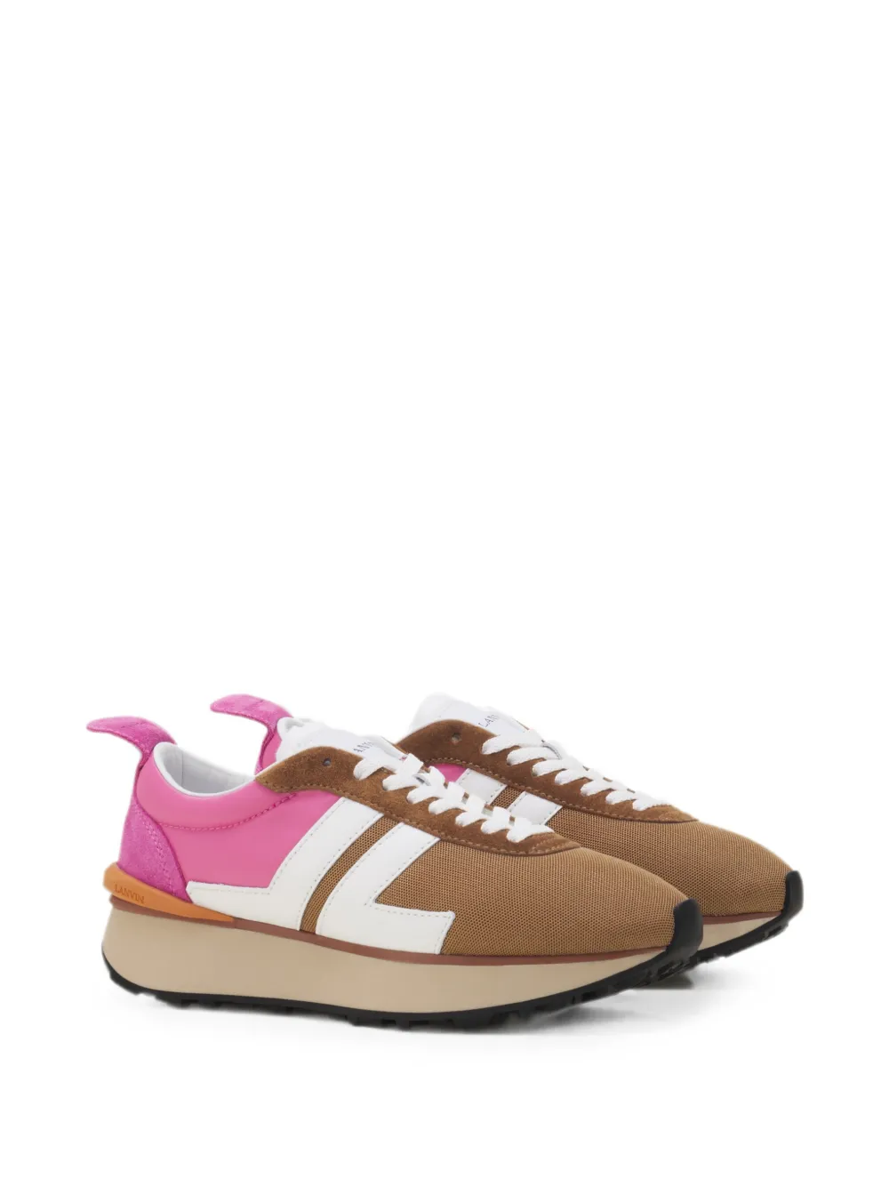 Lanvin Bumpr sneakers van nylon en mesh Bruin