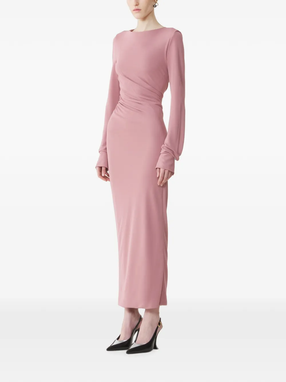 Lanvin London gedrapeerde jurk van crêpe jersey Roze