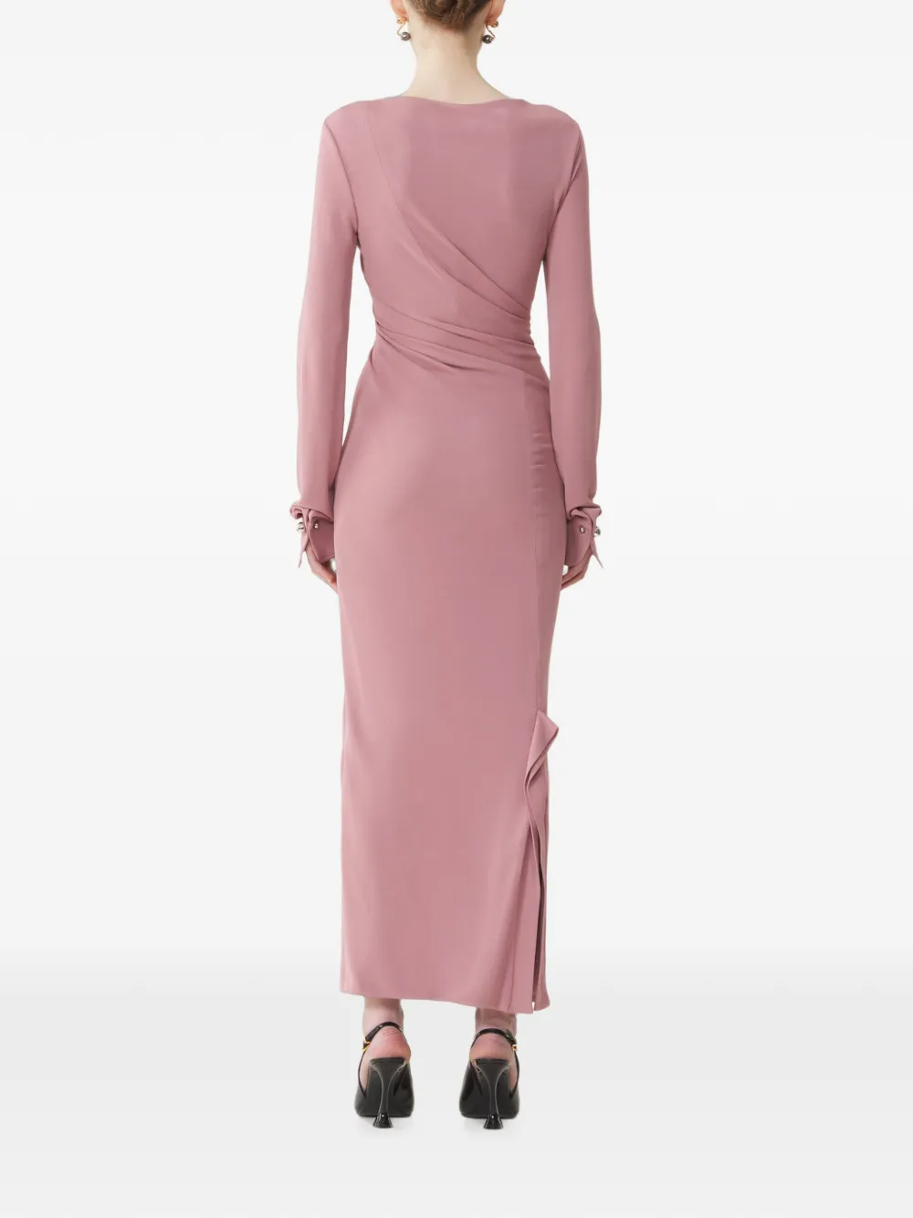 Lanvin London gedrapeerde jurk van crêpe jersey Roze