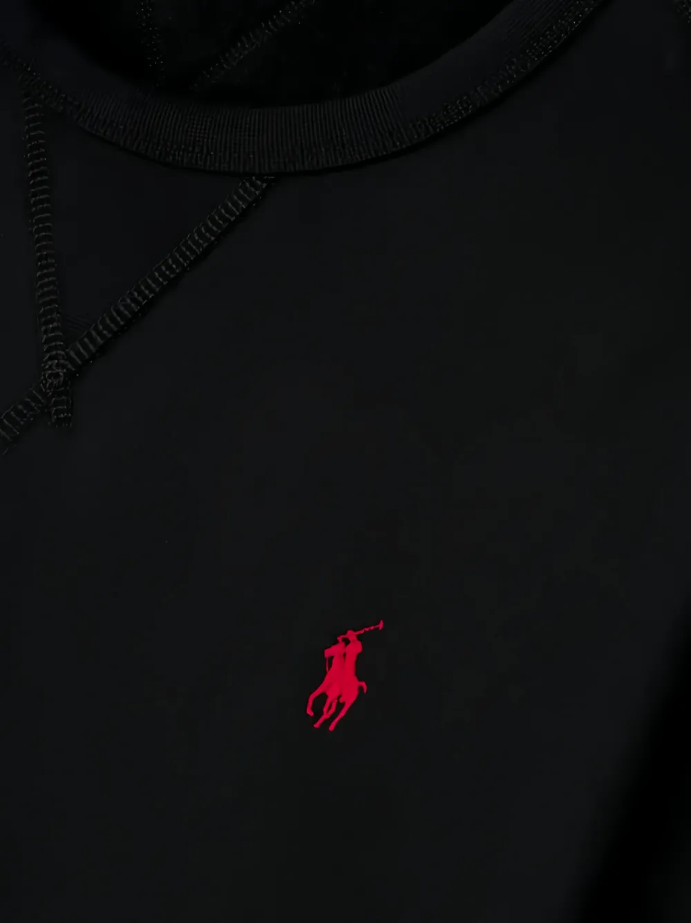 Polo Ralph Lauren Sweater met ronde hals en geborduurd logo Zwart