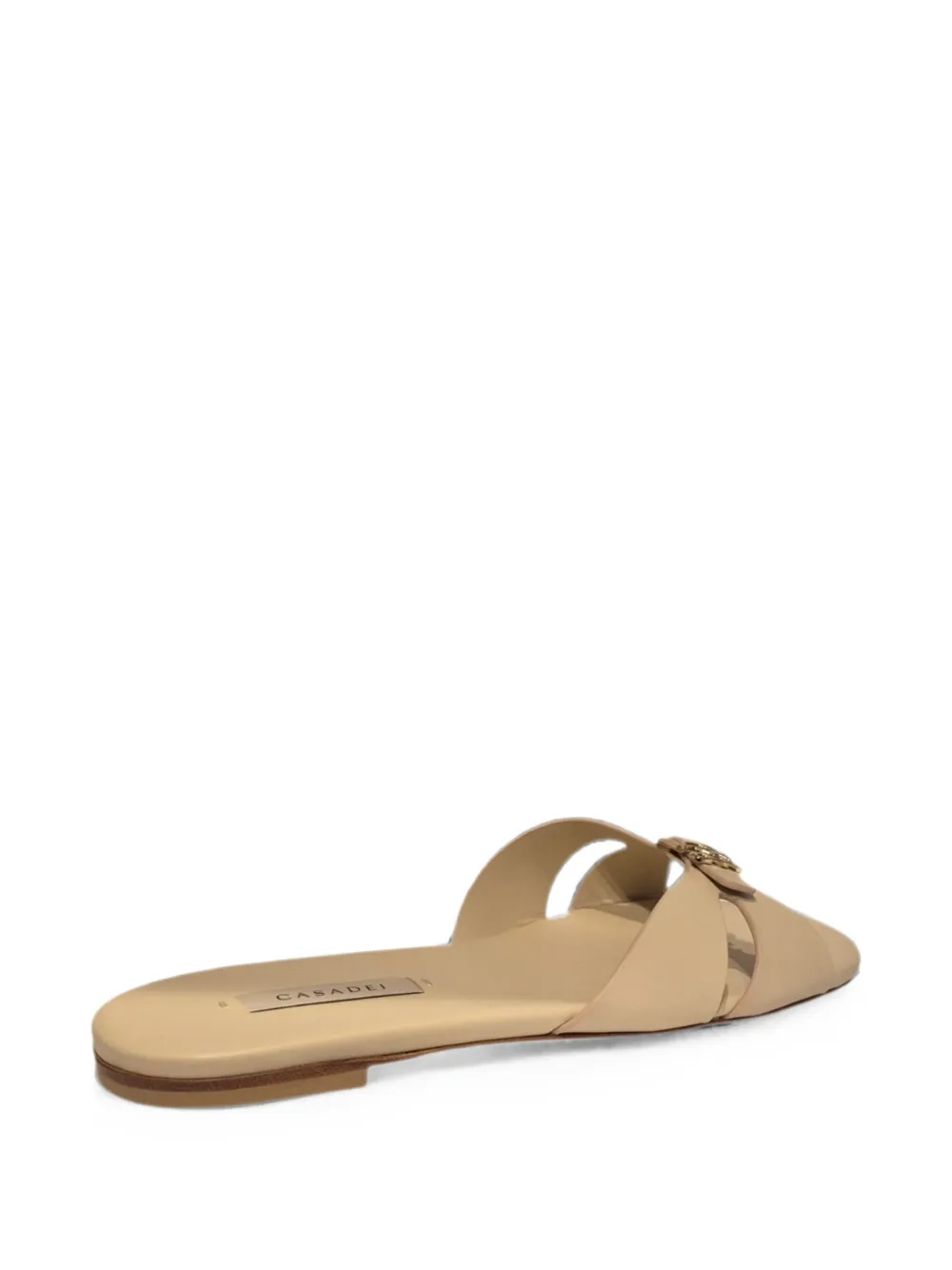 Casadei Jane buckle-detail cut-out sandals Beige