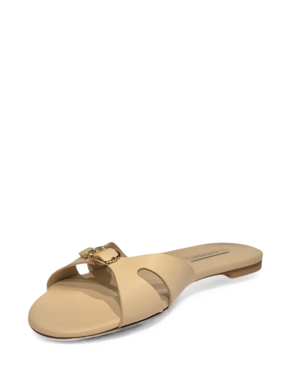 Casadei Jane buckle-detail cut-out sandals Beige