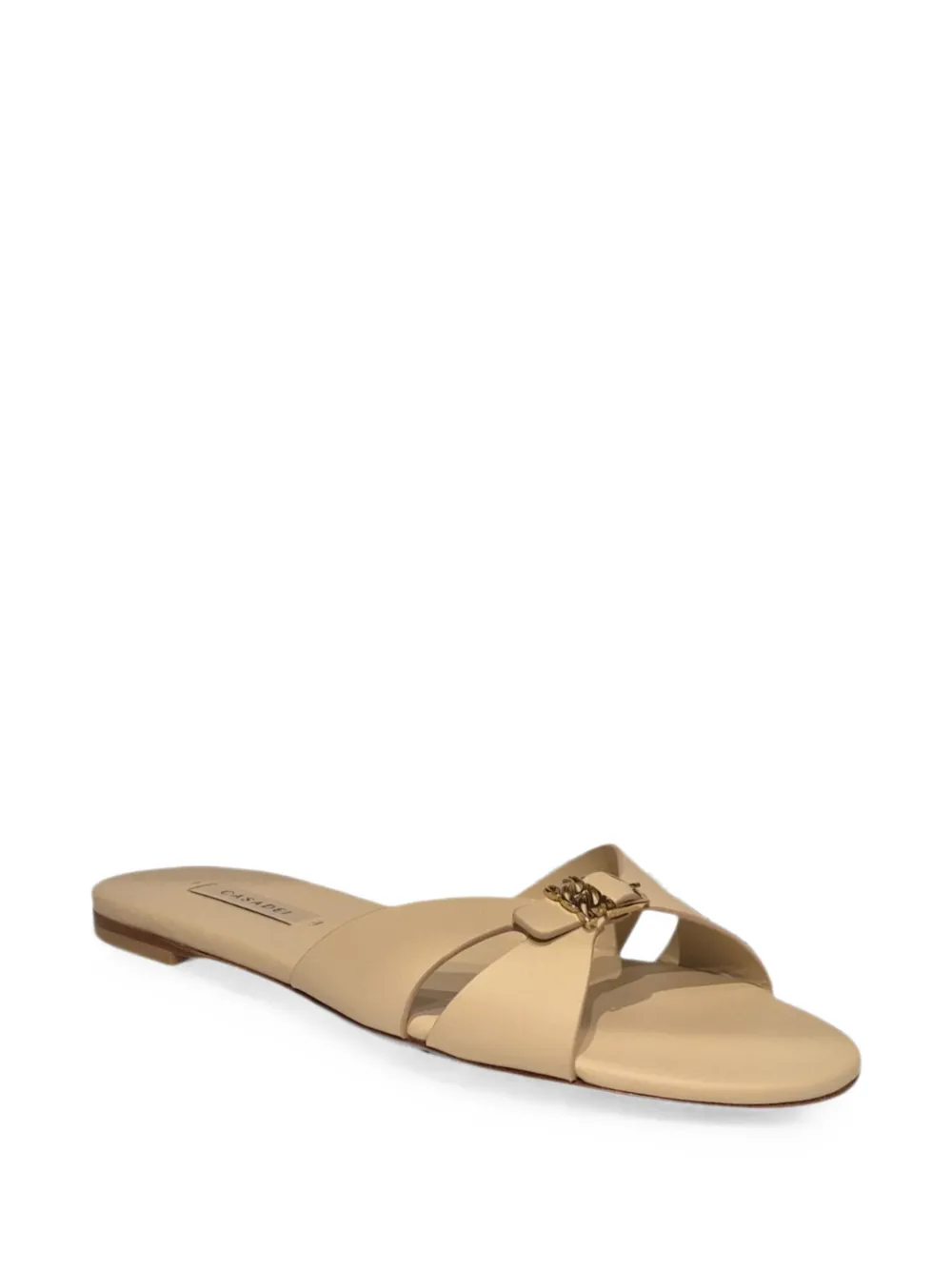 Casadei Jane buckle-detail cut-out sandals Beige