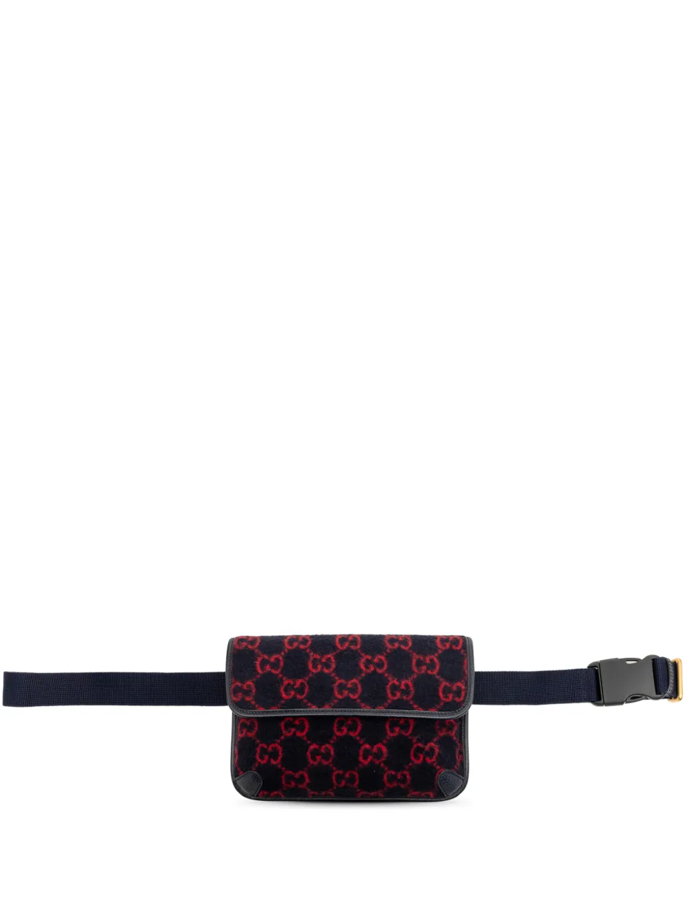 Gucci Pre-Owned 2016-2026 GG Wool Slim belt bag - Nero