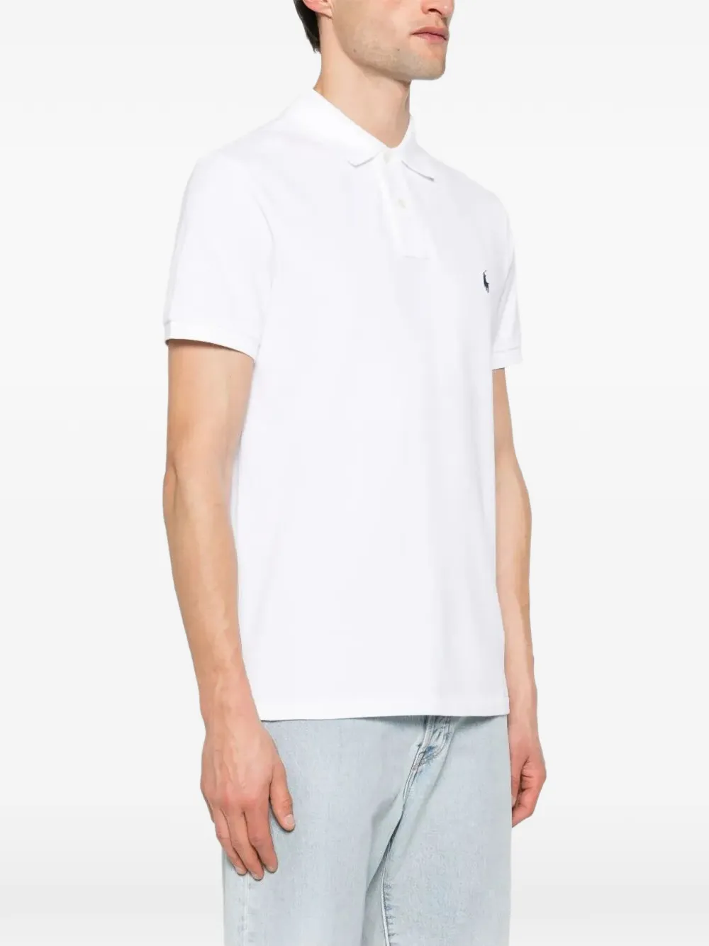 Polo Ralph Lauren Slim-fit poloshirt met geborduurd logo Wit
