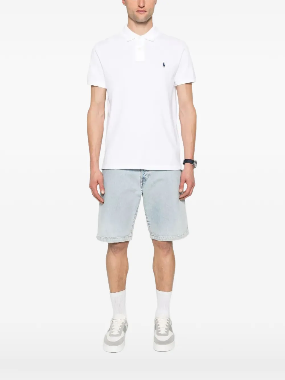 Polo Ralph Lauren Slim-fit poloshirt met geborduurd logo Wit