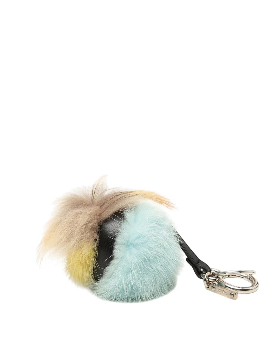 Fendi Pre-Owned 2013-2026 Tricolor Fur Monster Bug and Bag Charm key chain - Blu