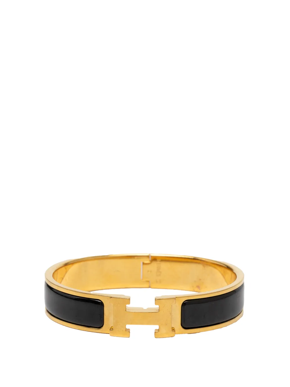 Hermès Pre-Owned 2000-2026 Narrow Enamel Clic H Bracelet PM costume bracelet - Nero