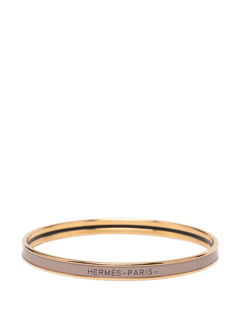 Hermès Pre-Owned 2000-2026 Extra Narrow Enamel Uni Bangle 62 costume bracelet - Marrone