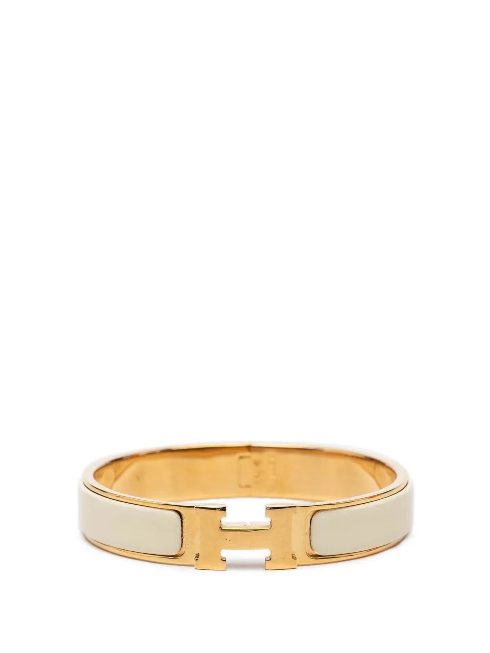 Hermès Pre-Owned 2000-2026 Narrow Enamel Clic H Bracelet PM costume bracelet - Oro