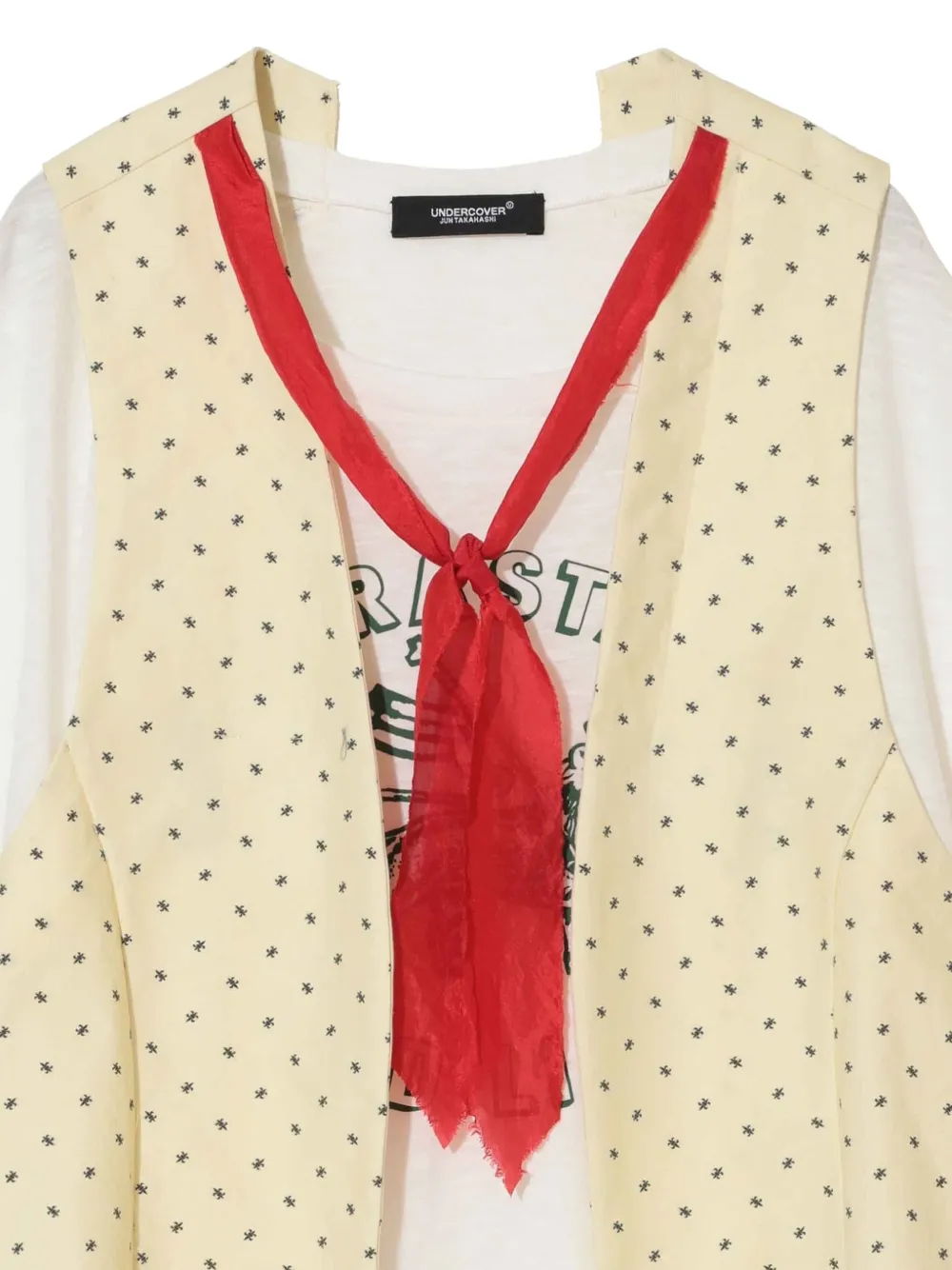 Undercover Gelaagd T-shirt met grafische print Wit