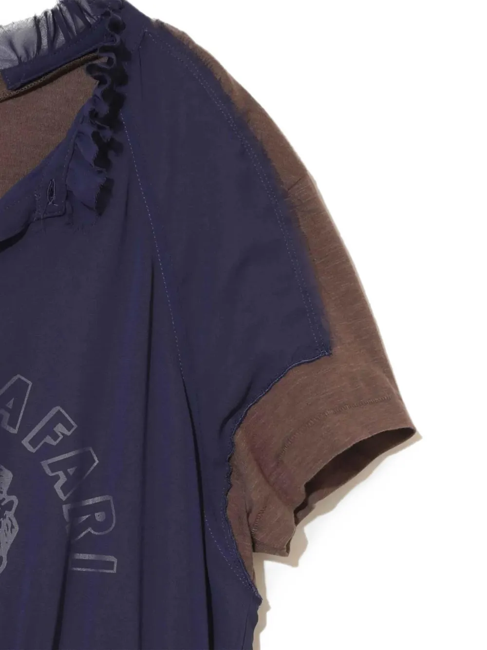 Undercover Jurk met ruches en print Blauw