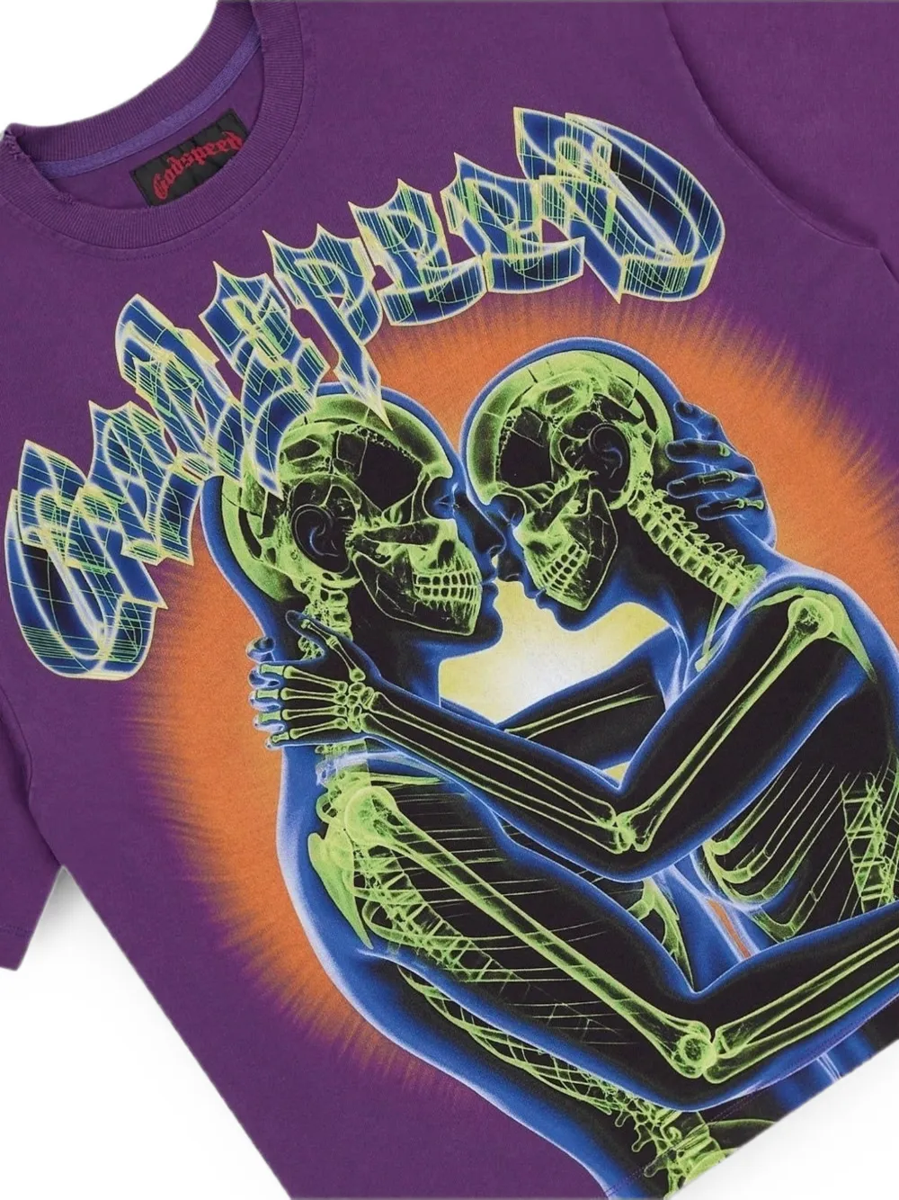 GODSPEED Cosmic Love T-shirt met grafische print Paars