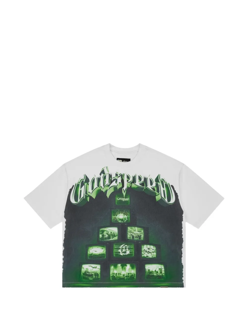 GODSPEED Overstimulation graphic-print T-shirt - Bianco