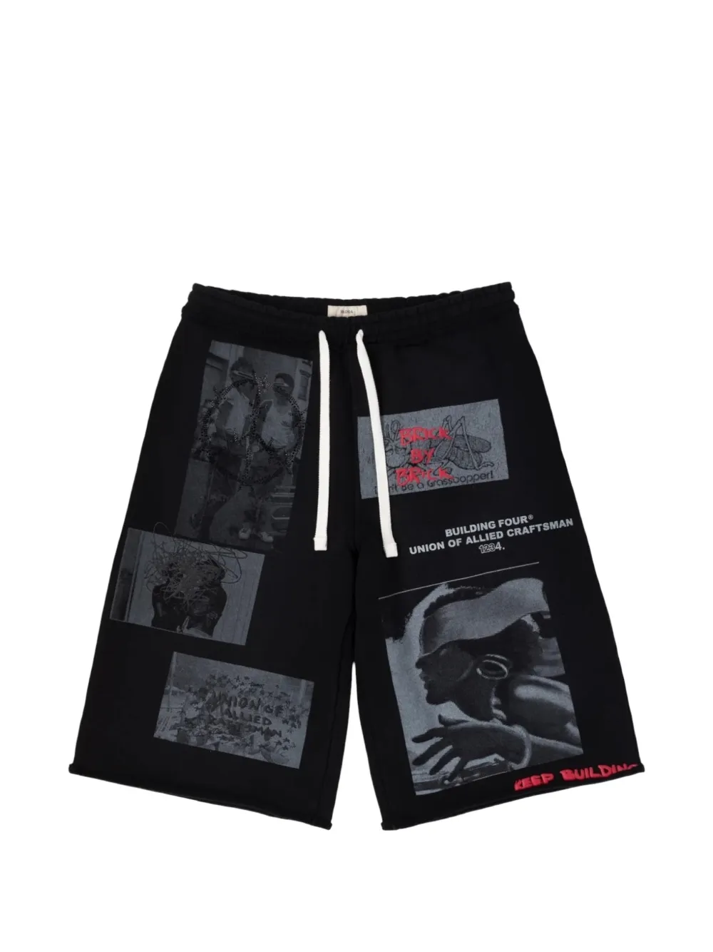 BLDG4 Palace graphic-print shorts - Nero
