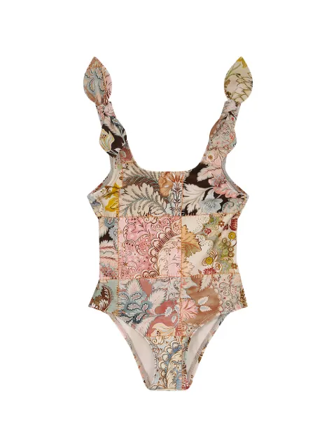 ZIMMERMANN Kids traje de baño con diseño patchwork