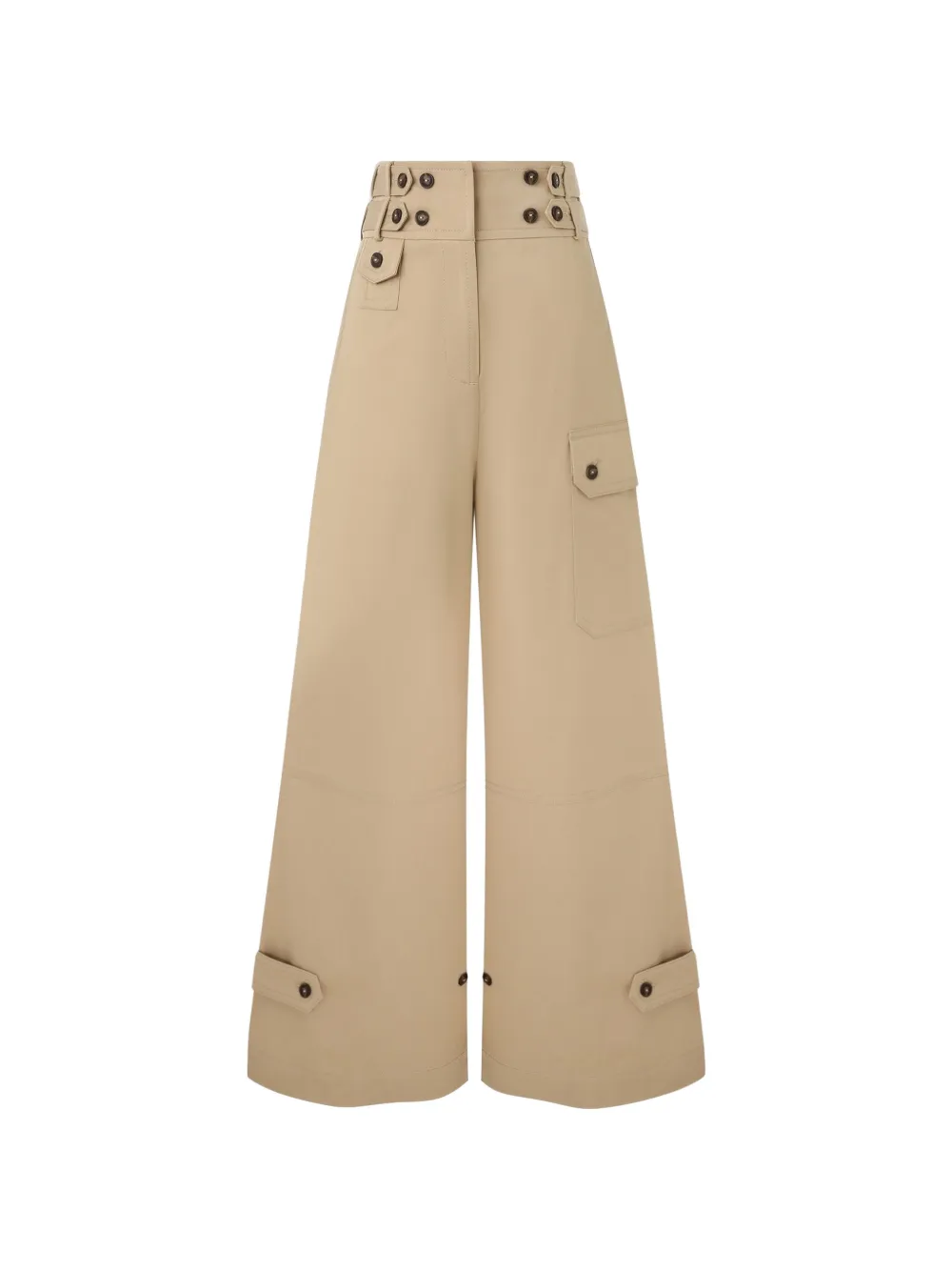ZIMMERMANN Rebellion button-embellished palazzo pants - Toni neutri