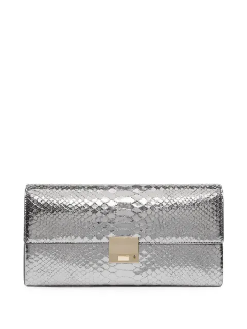 TOM FORD python-effect push-lock clutch bag