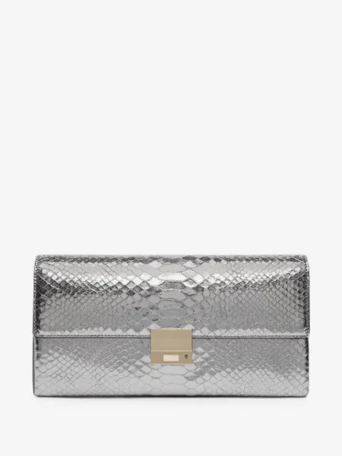 TOM FORD python-effect push-lock clutch bag