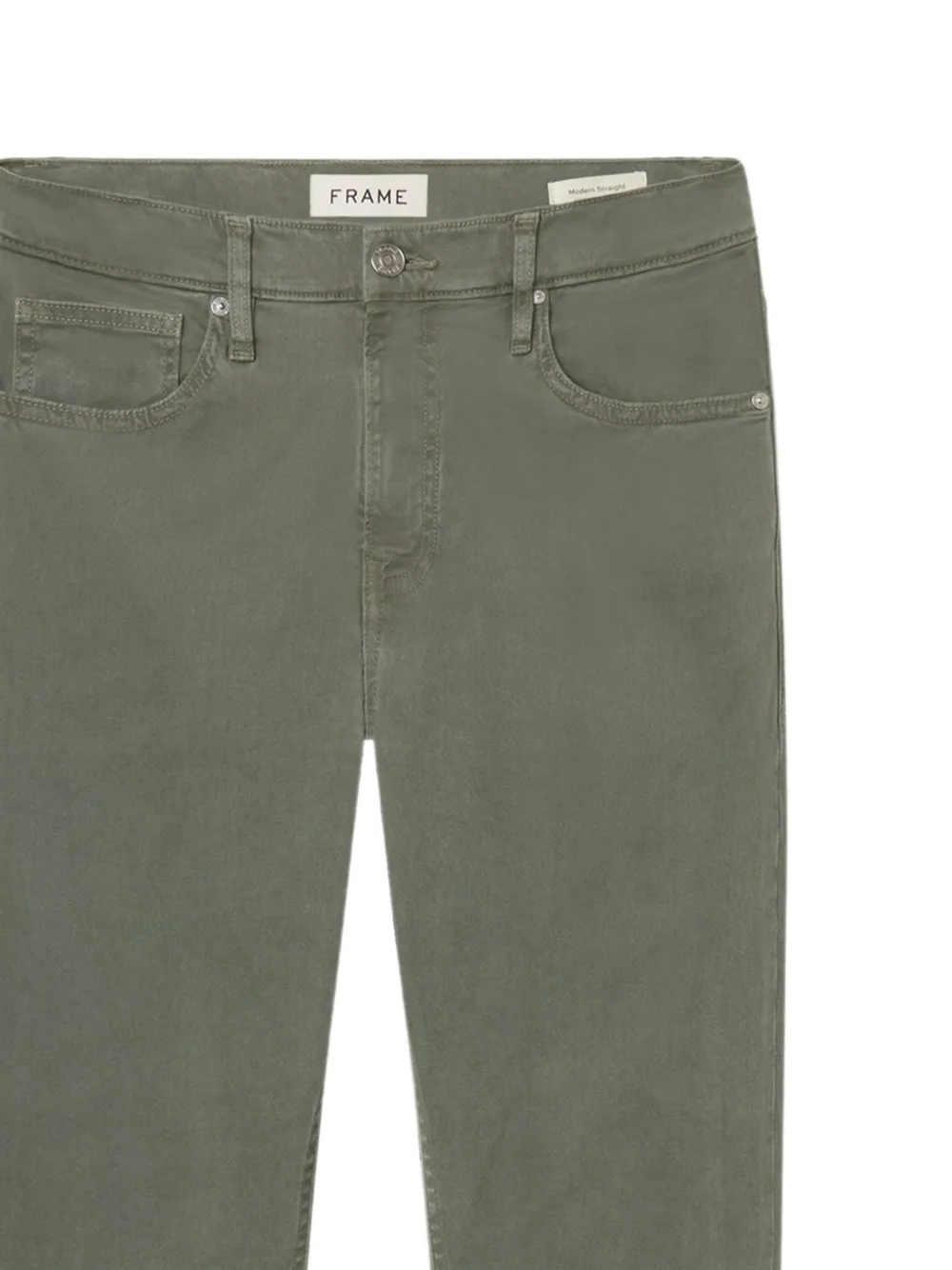FRAME Modern button-fastening straight jeans Groen