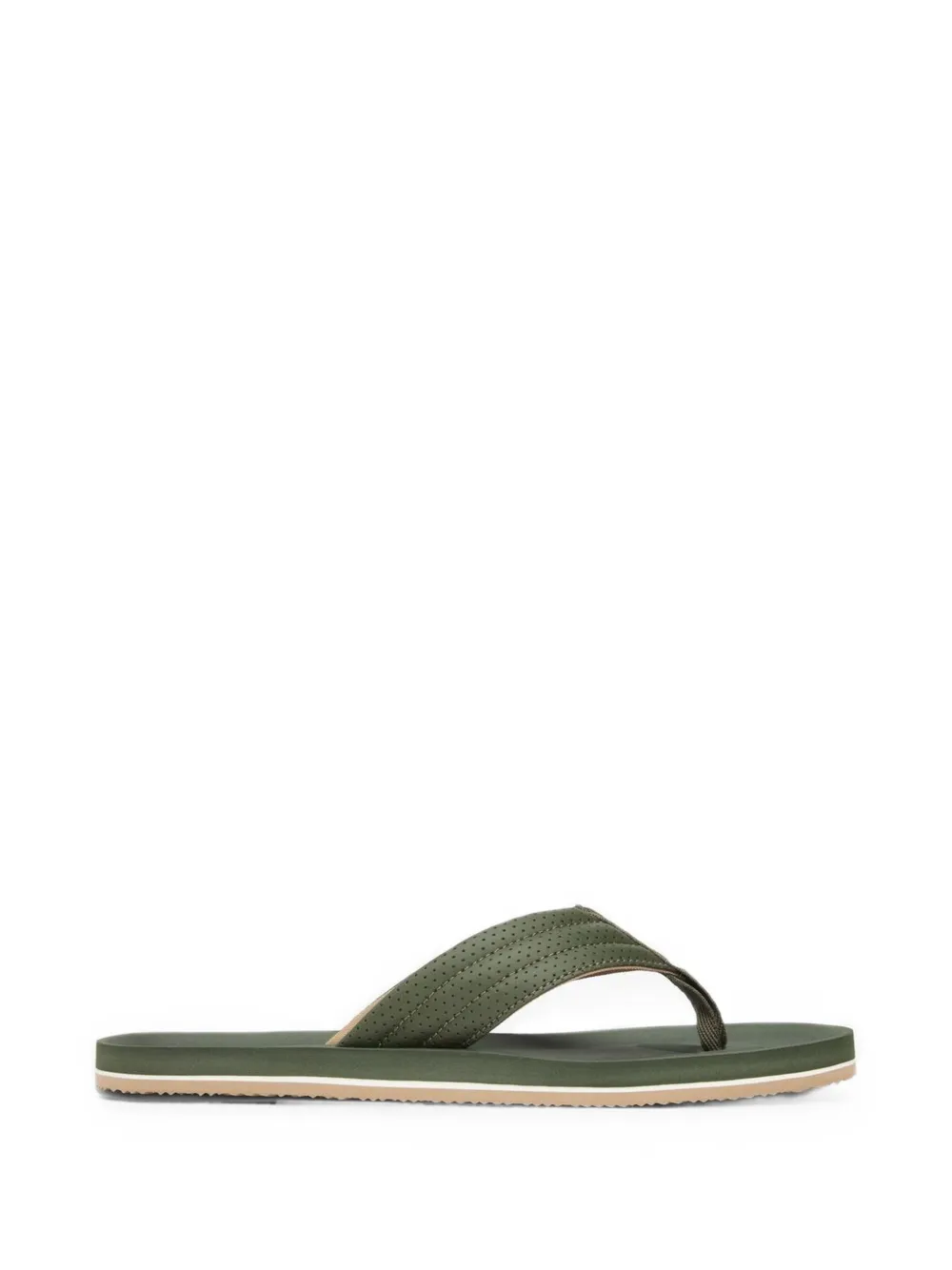 Tommy Hilfiger logo-patch flip flops - Grün