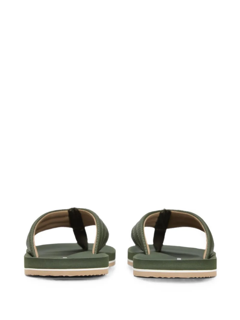 Tommy Hilfiger logo-patch flip flops Groen