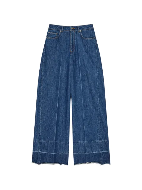 Givenchy jeans anchos con bordes sin rematar