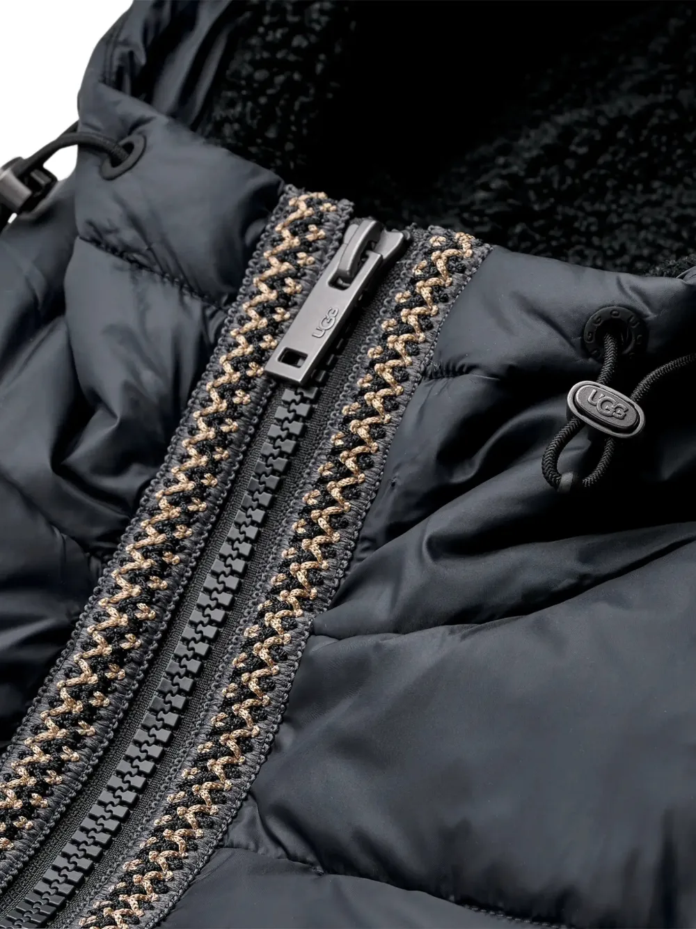 UGG braid gewatteerd jack Zwart