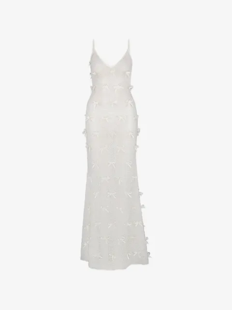 Atoir Genevieve  bow-embellished sequinned maxi dress