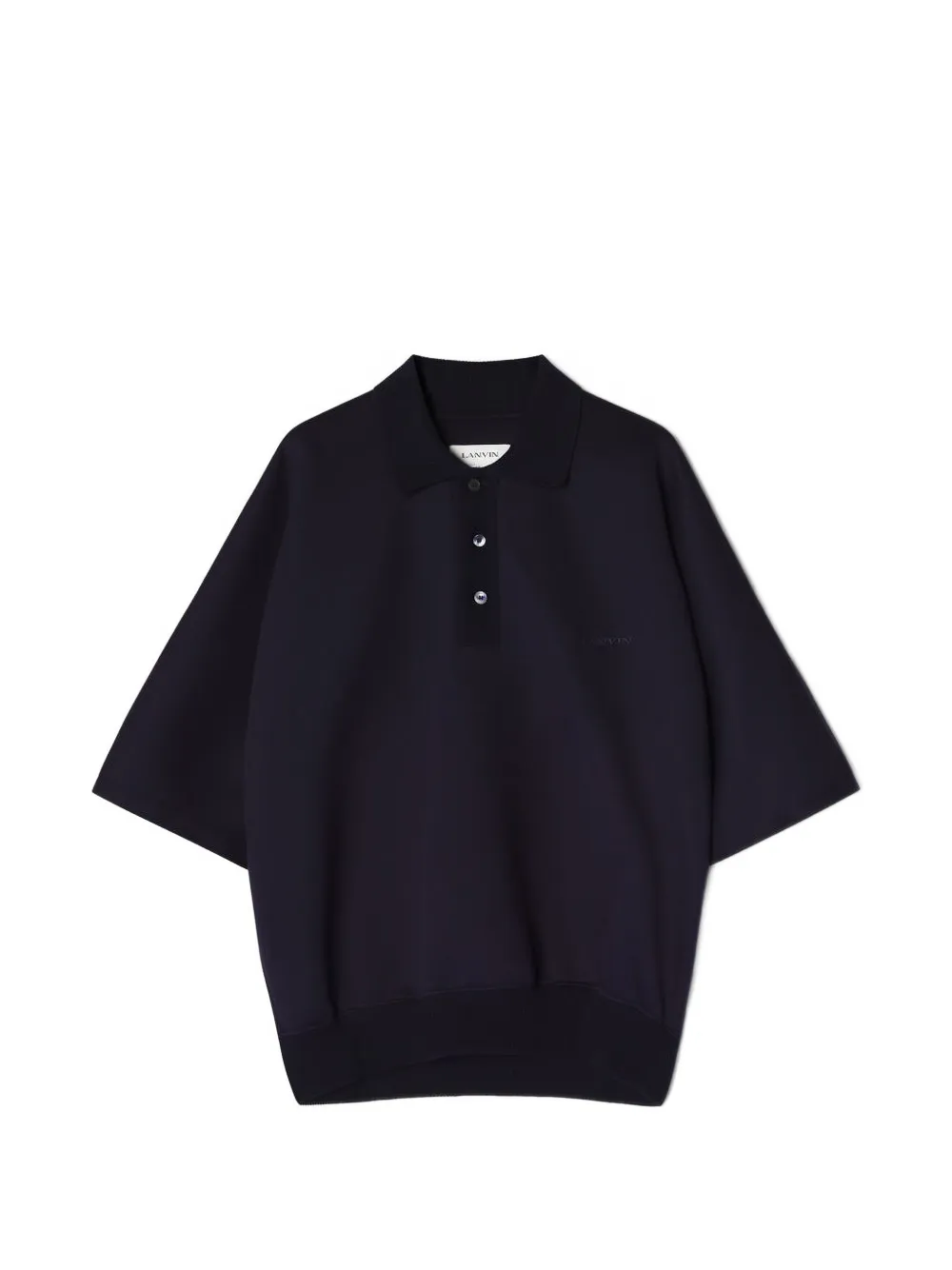 Lanvin logo-embroidered polo shirt - Blau