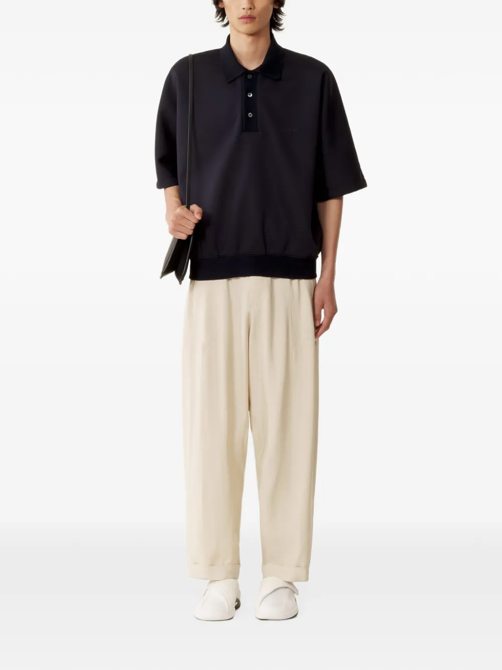 Lanvin Poloshirt met geborduurd logo Blauw