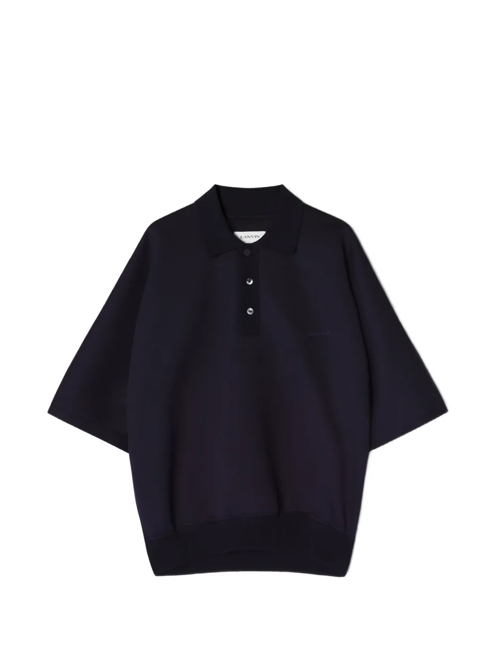 Lanvin Poloshirt met geborduurd logo Blauw