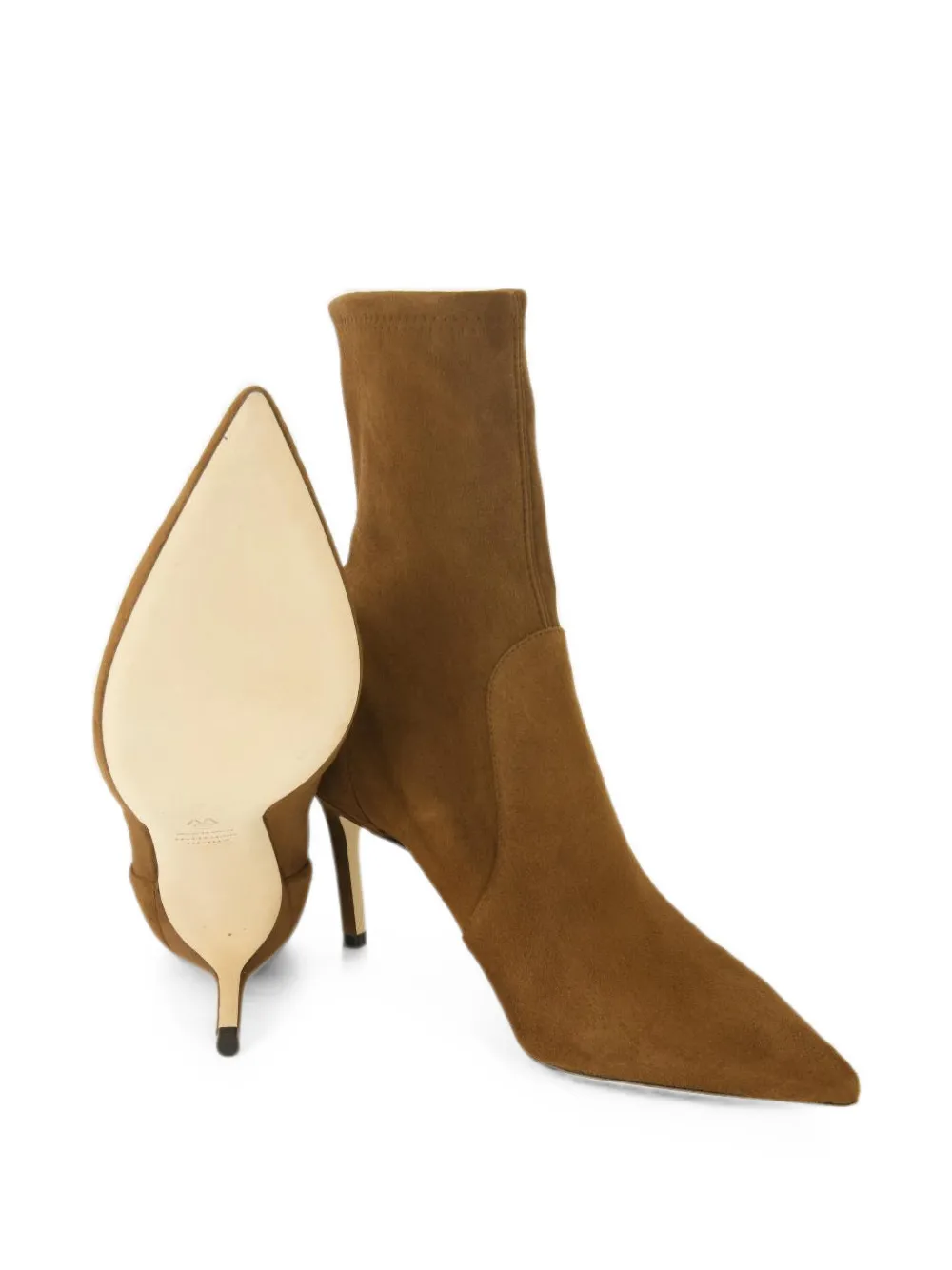 Stuart Weitzman Stuart Power Bootie 75 pointed-toe ankle boots Bruin