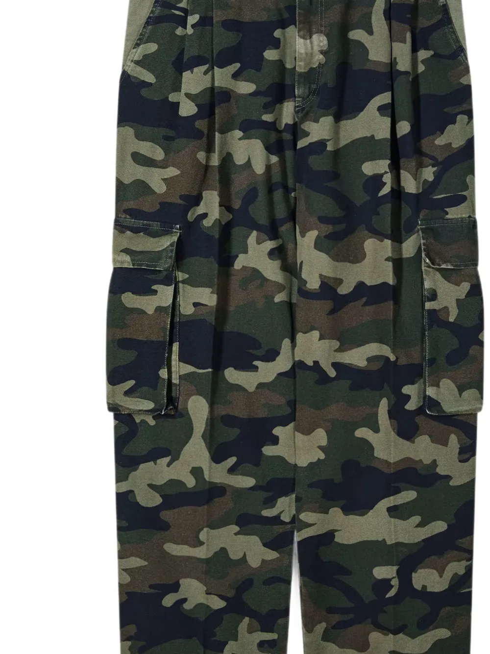 Patrizia Pepe Cargo broek met camouflage print Groen