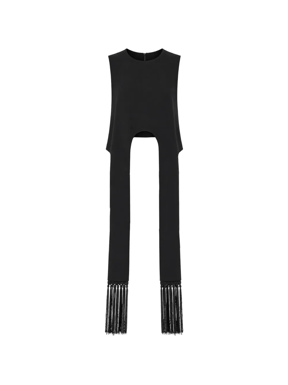 Alexis Rennes fringe-trim top - Nero