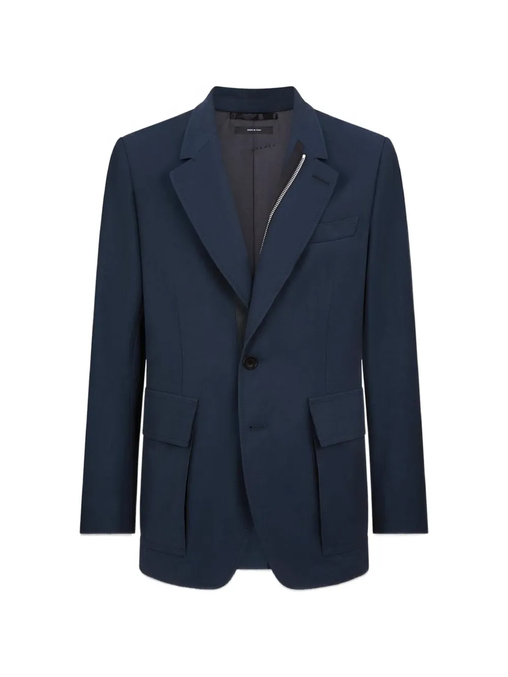 TOM FORD zip-detail blazer - Blu