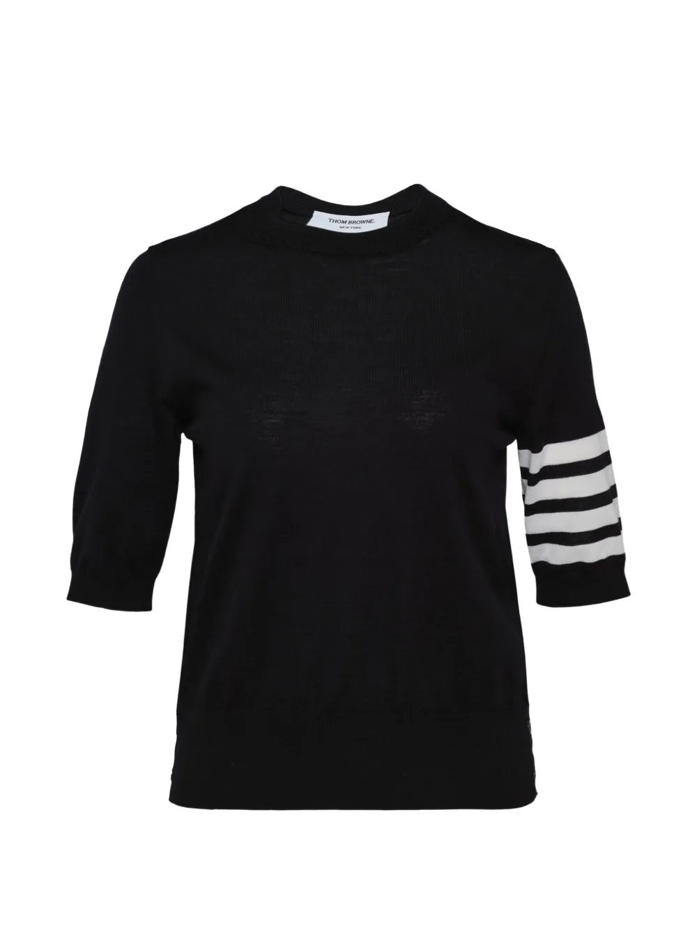 Thom Browne 4-bar T-shirt In Black