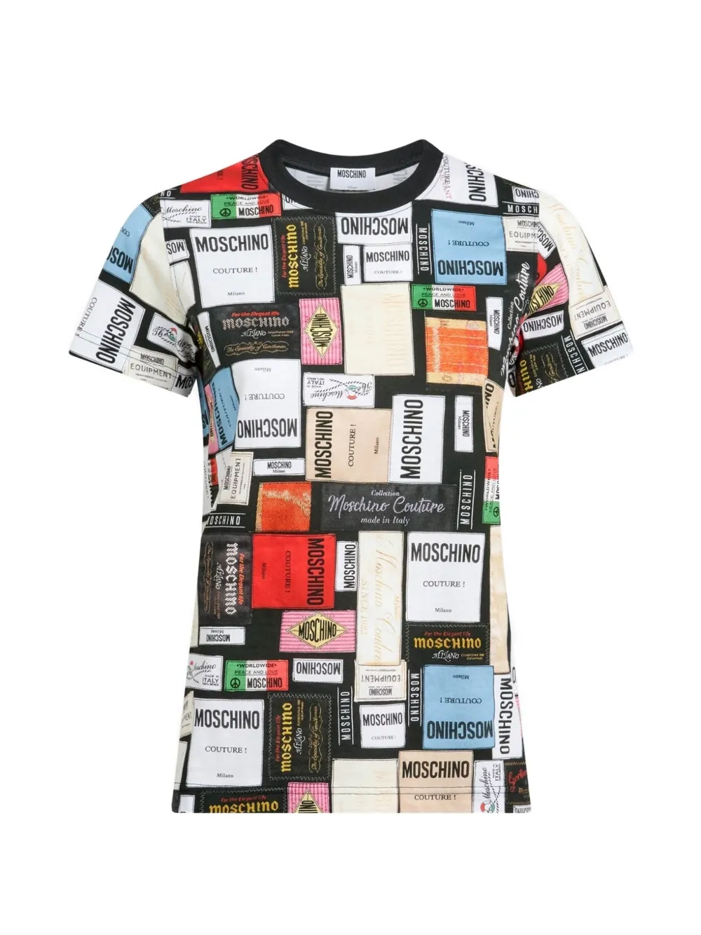 Moschino logo-print crew-neck T-shirt - Bianco