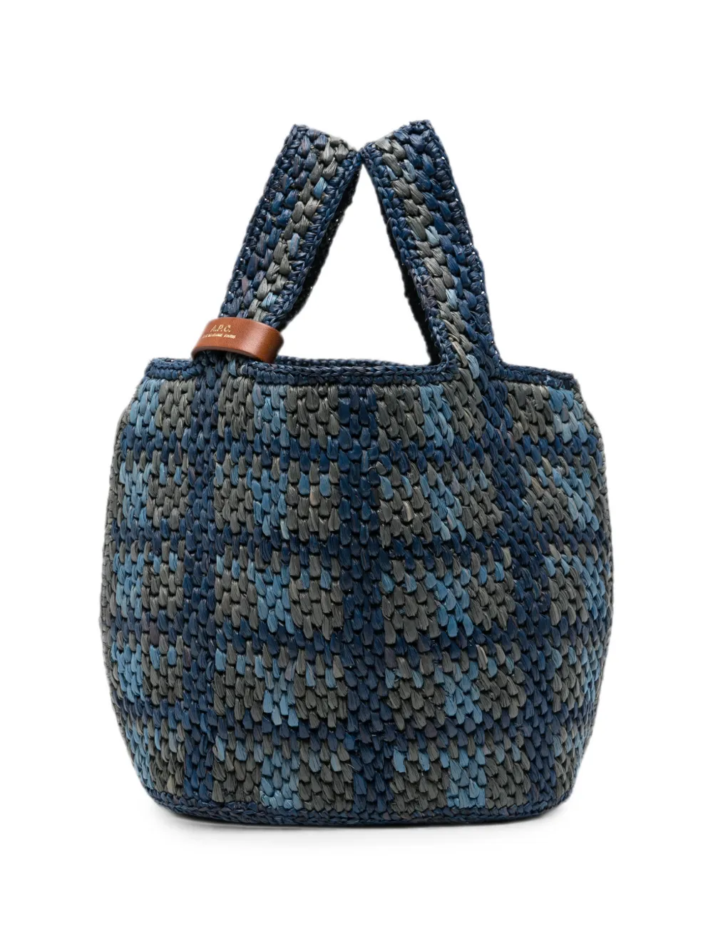 A.P.C. Pecan raffia tote bag - Blu