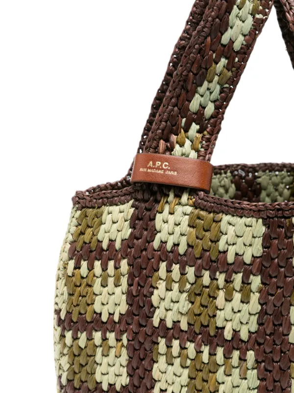 A.P.C. Pecan Raffia Tote Bag | Brown | FARFETCH
