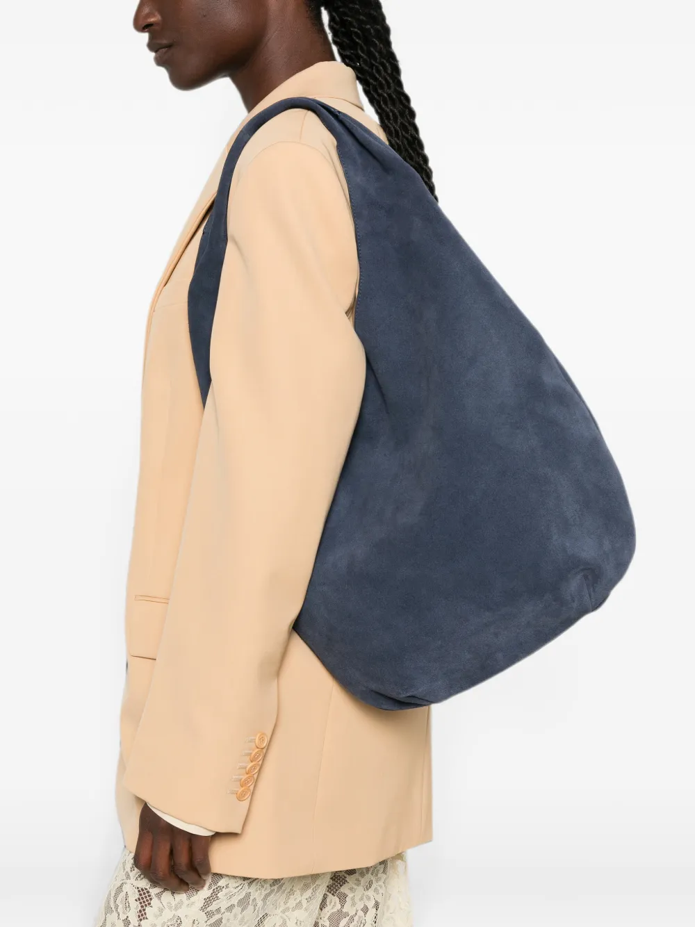 A.P.C. Le Neige suède schoudertas Blauw
